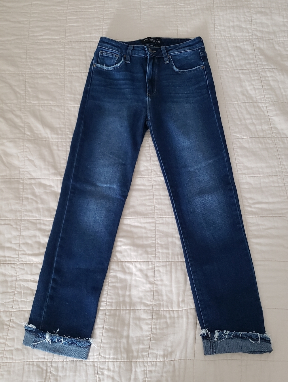 Just Black Denim High Rise Dark Wash Straight Leg Jeans Size 26